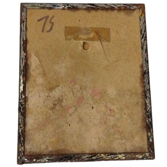 Vintage Miniature Framed Print Andre Franchet Paris Street Scene - Picture 2 of 5